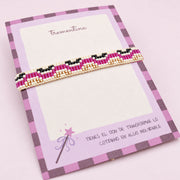 Pulsera Miyuki Geométrica Fucsia