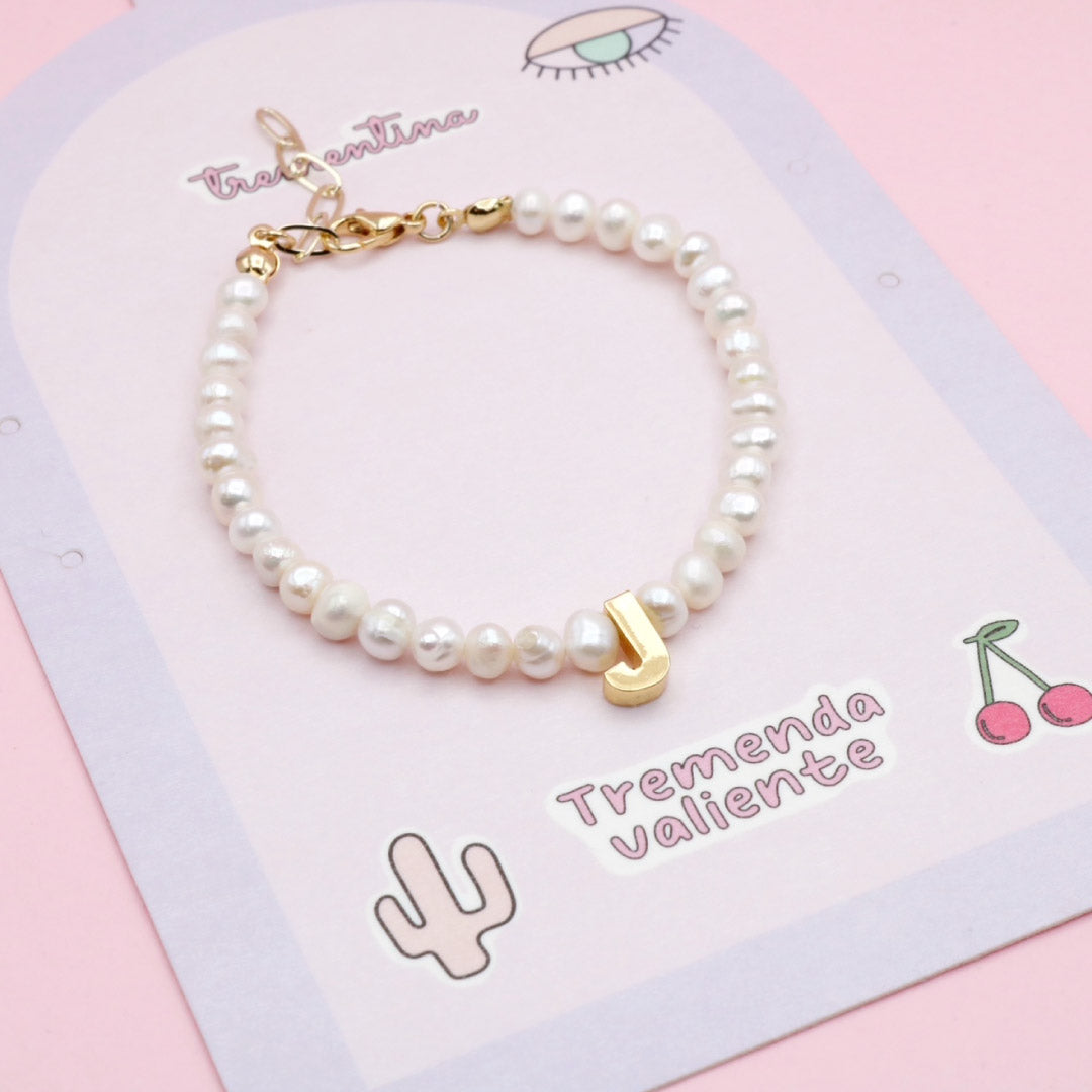 Pulsera Mi Inicial Perla
