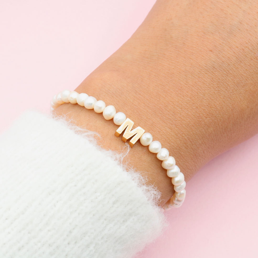Pulsera Mi Inicial Perla