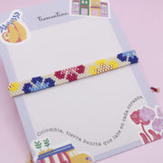 Pulsera Mostacilla Tejida Flores Colombia