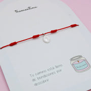 Pulsera de Hilo Rojo con Virgen en Plata