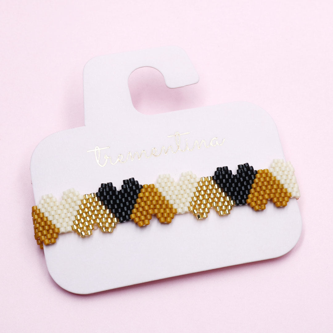 Pulsera Mostacilla Golden Hearts
