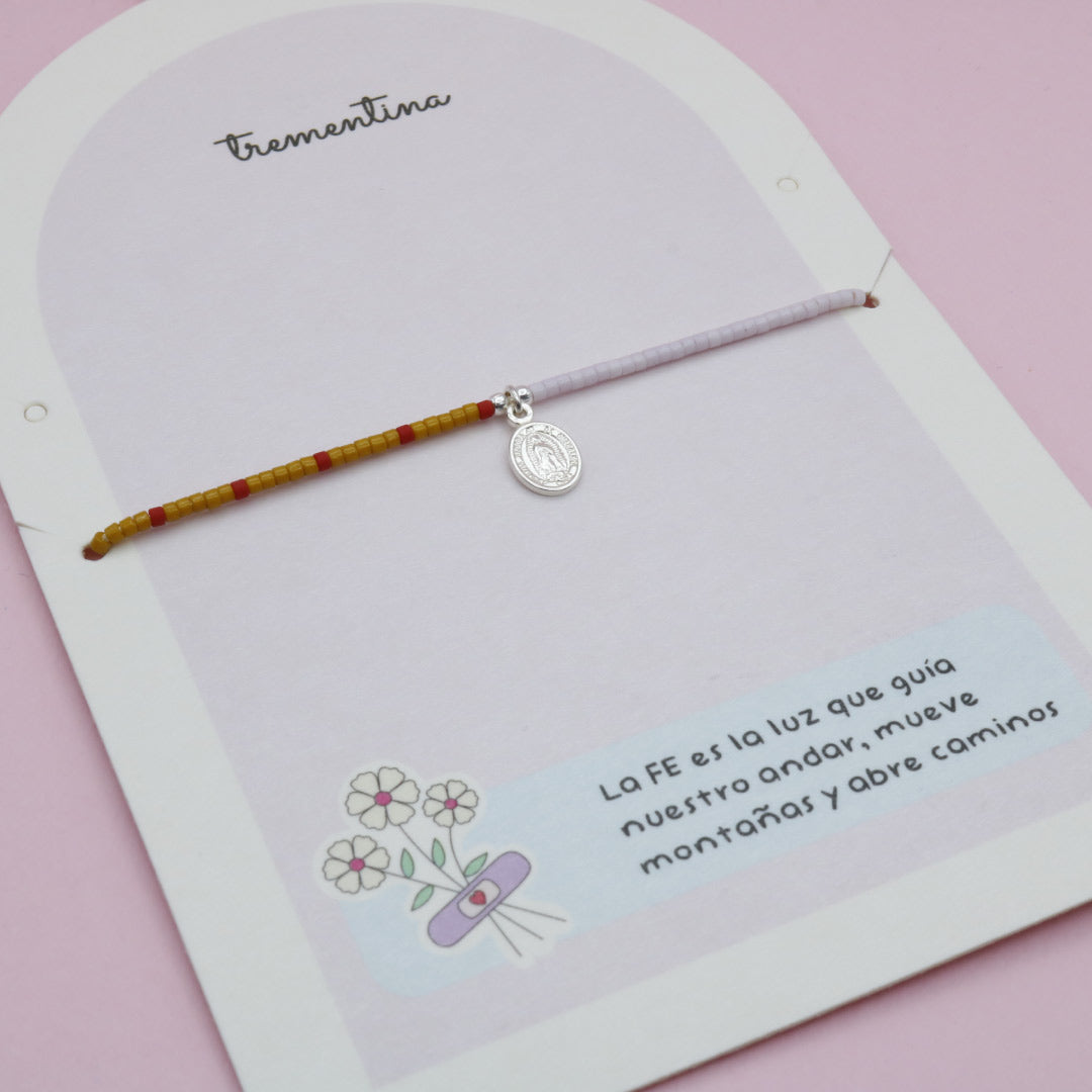 Pulsera en Mostacilla Virgen de Guadalupe