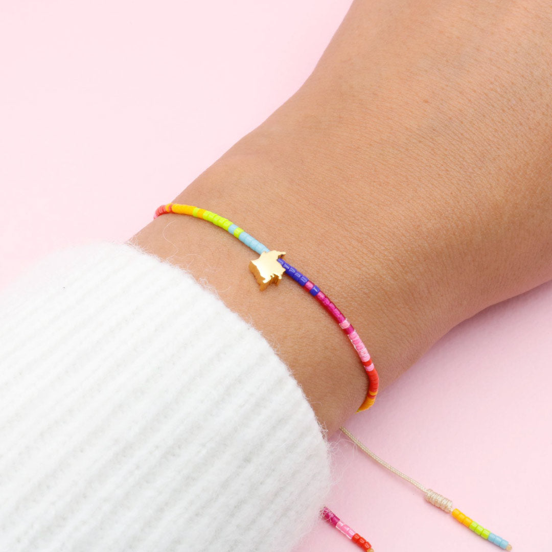 Pulsera Mapa de Colombia Multicolor
