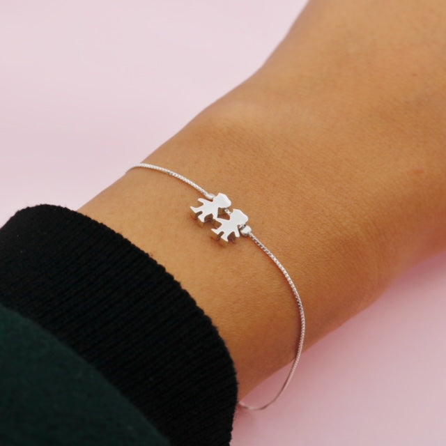 Pulsera en Plata Dos Hijos