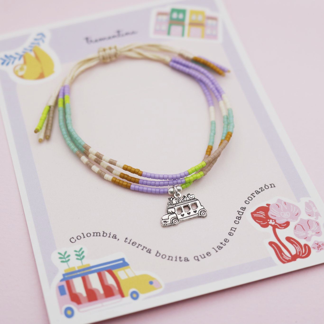 Pulsera Mostacilla Chiva Colombiana