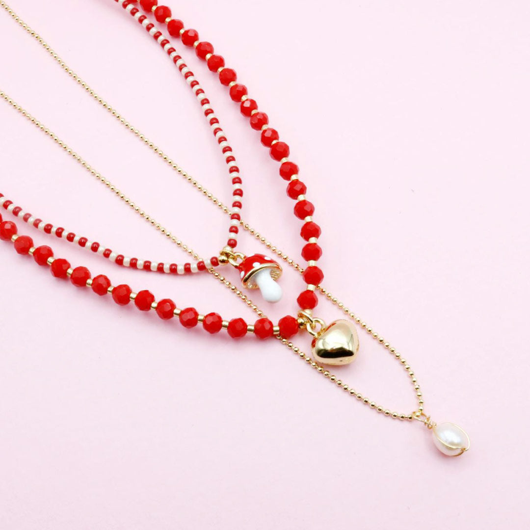 Set de Tres Collares Detalles del Corazón