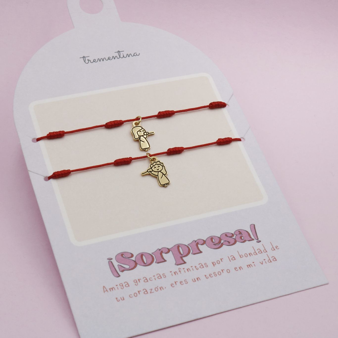 Set de Pulseras Hermanas del Alma Doradas