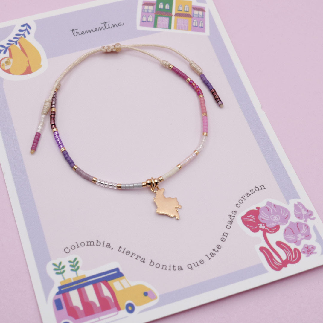 Pulsera Sencilla Colombia Miyuki Degrade