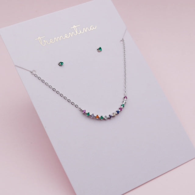 Set En Plata Galaxia de Colores