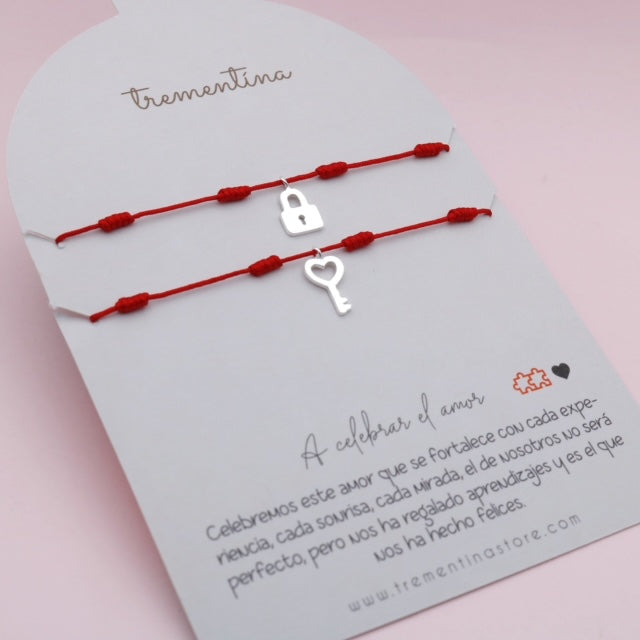 Set de Pulseras Pareja Llave de tu Corazón