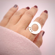 Anillo Tres De Corazones de Plata