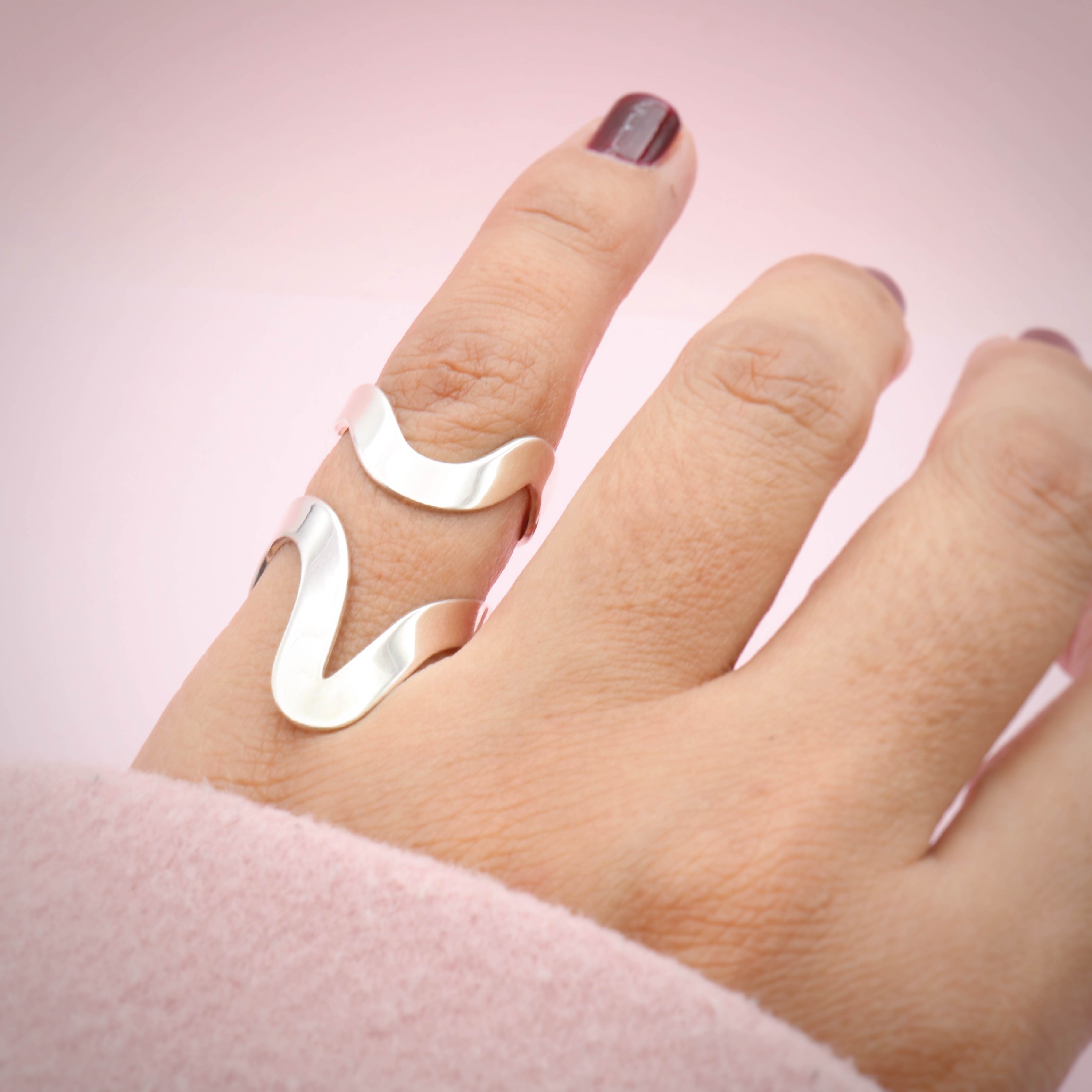 Anillo Pulso Doble De Plata