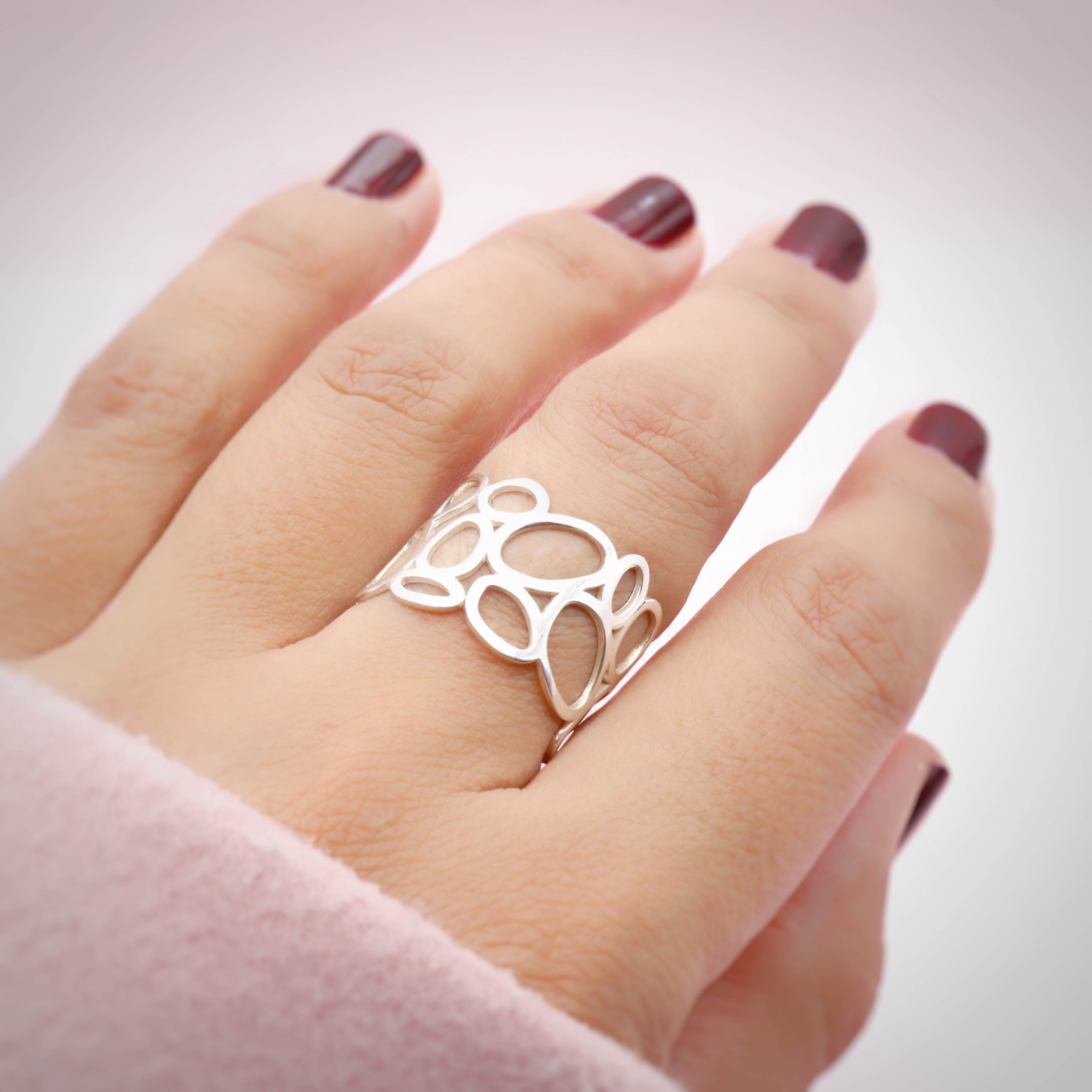 Anillo Óvalos de Plata