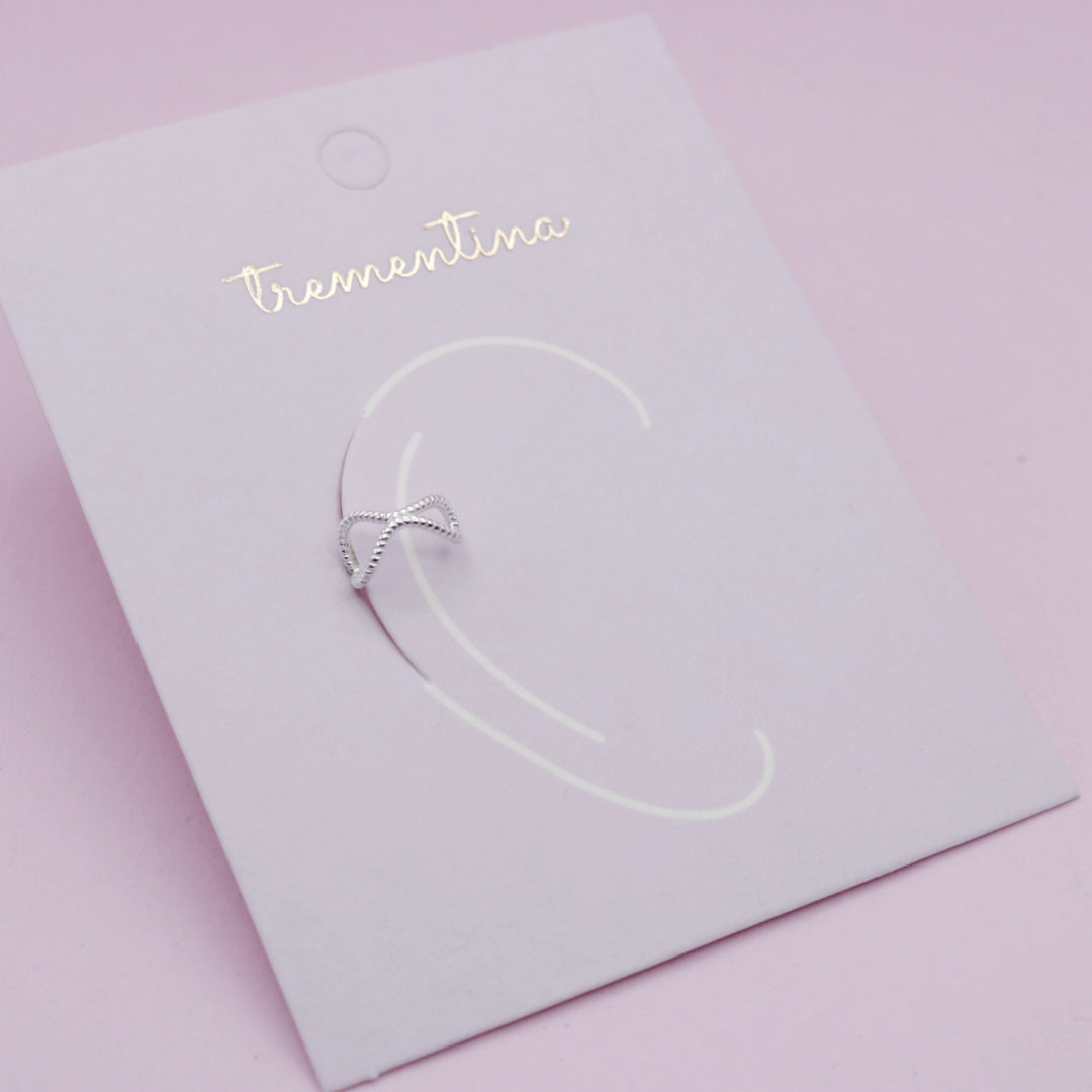 Earcuff Entrelazado en Plata