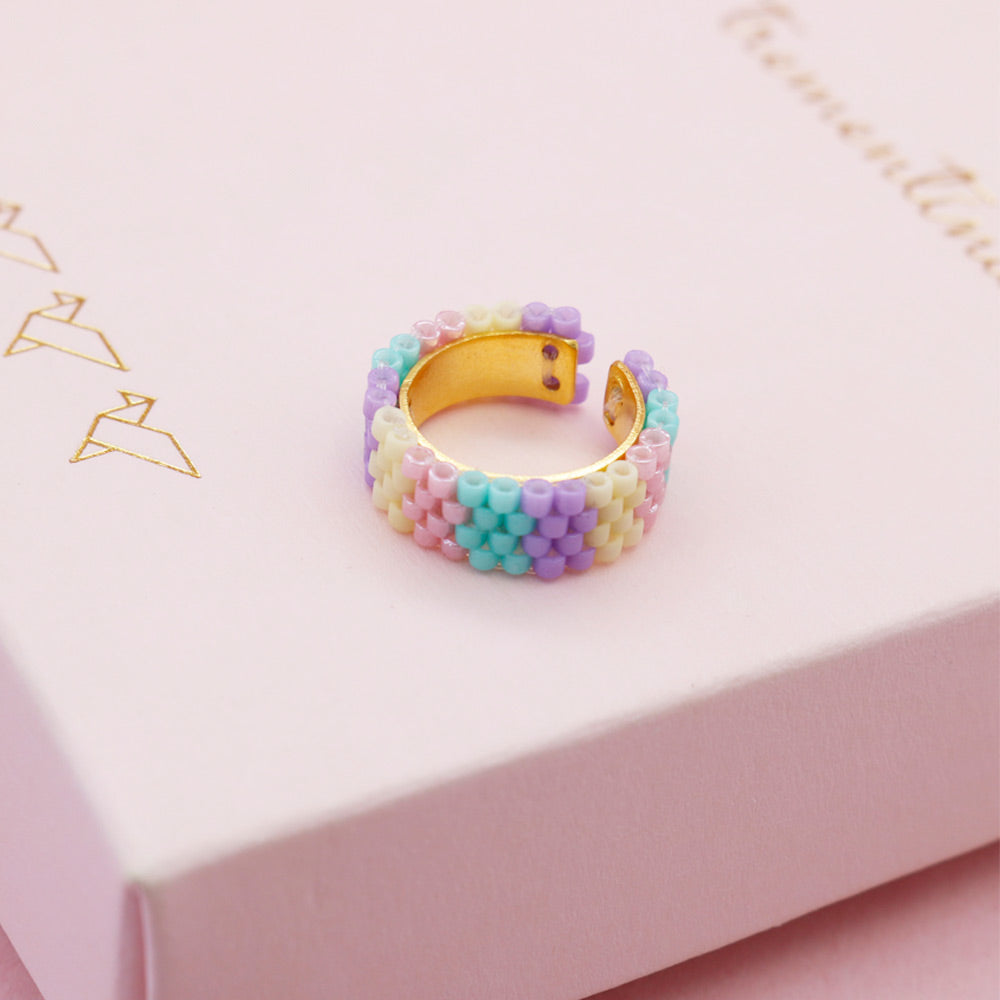 Earcuff Tejido Miyuki Pastel