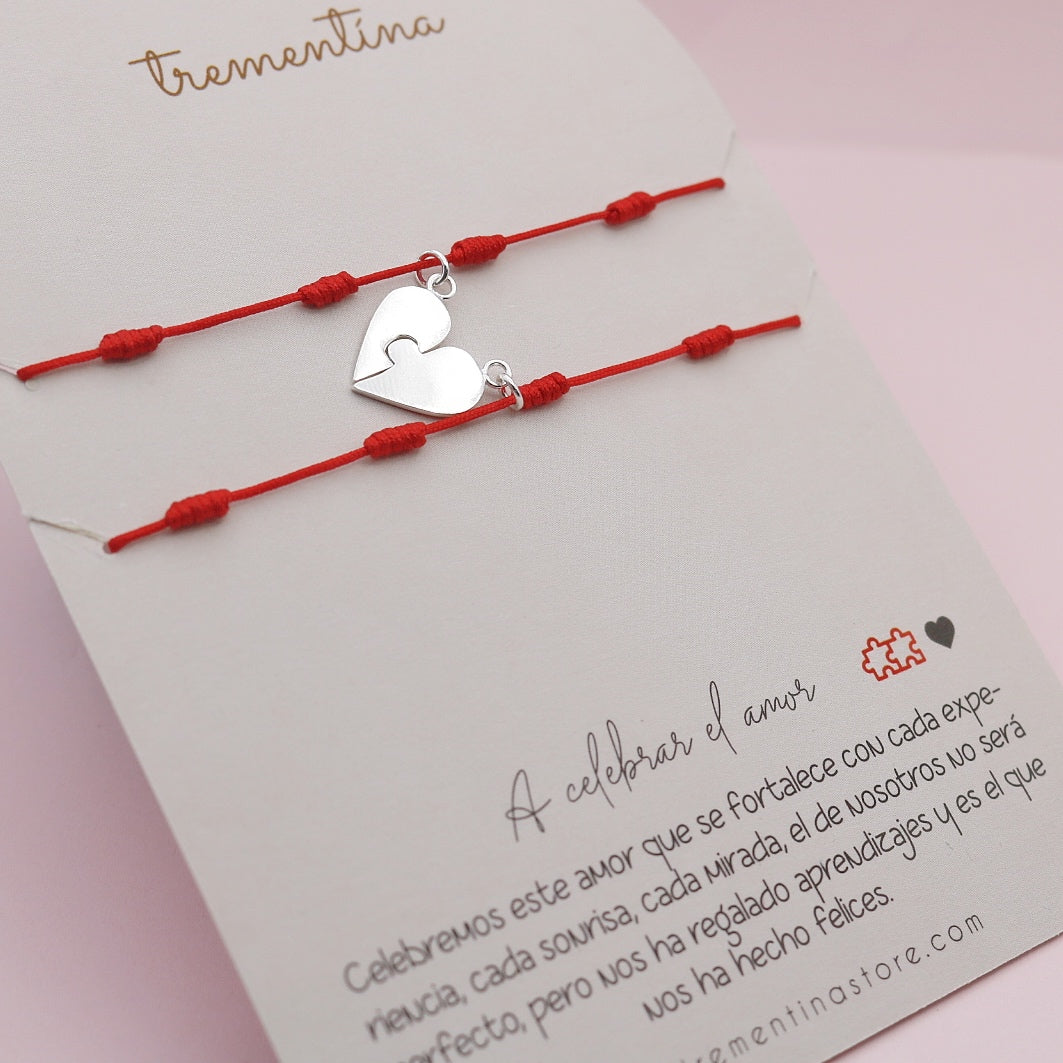 Set de Pulseras Corazón Duo