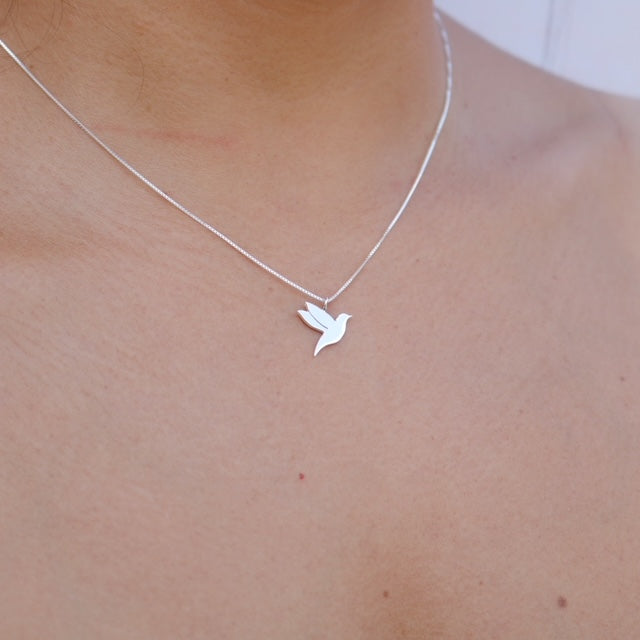 Collar en Plata Colibrí